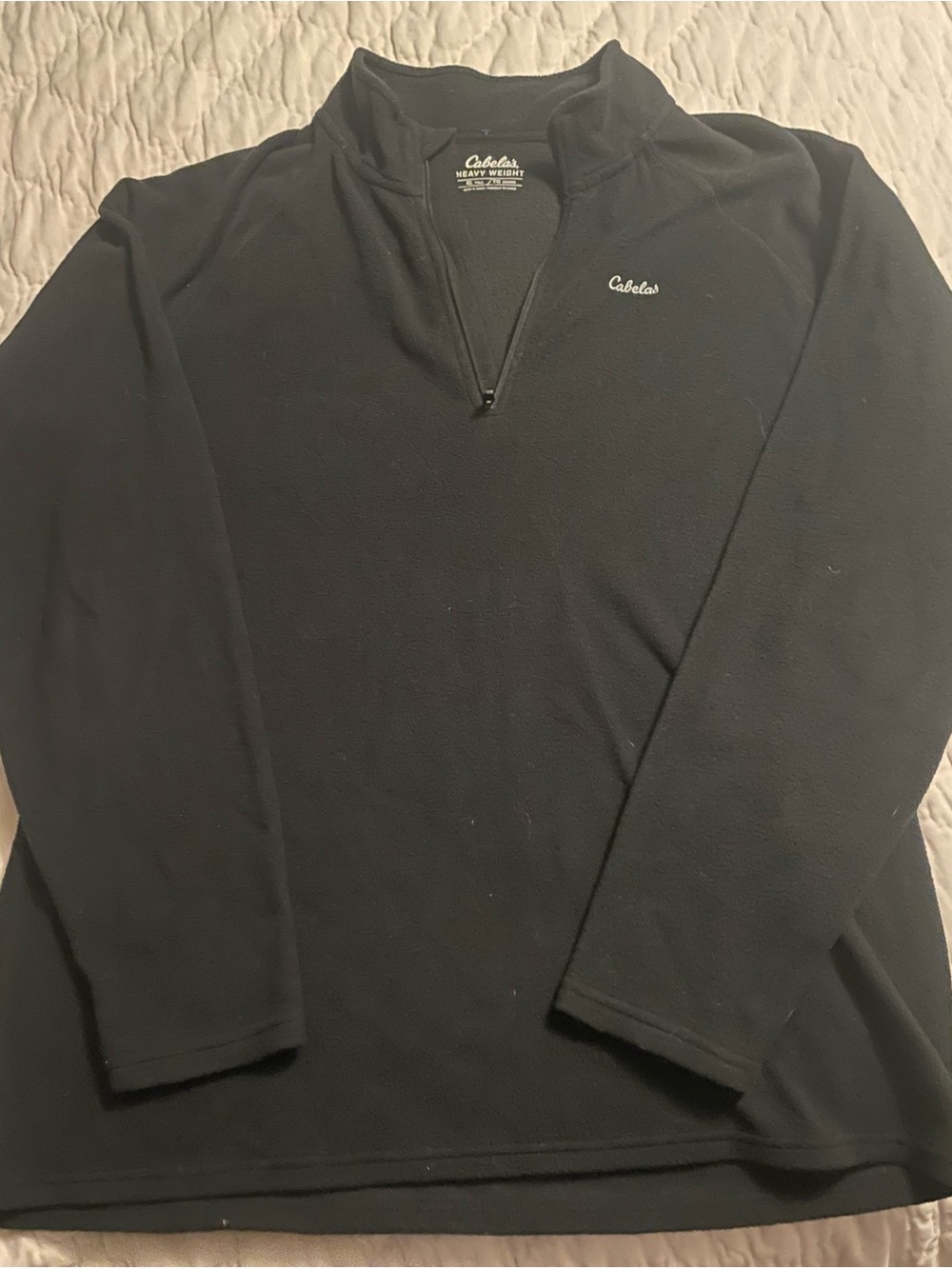 Cabela's Men's Black Half-Zip Fleece Pullover